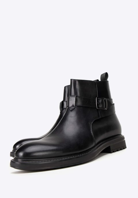 Wittchen Herren-Chelsea-Boots aus Leder mit Schnalle, Schwarz, Naturleder - Image 5