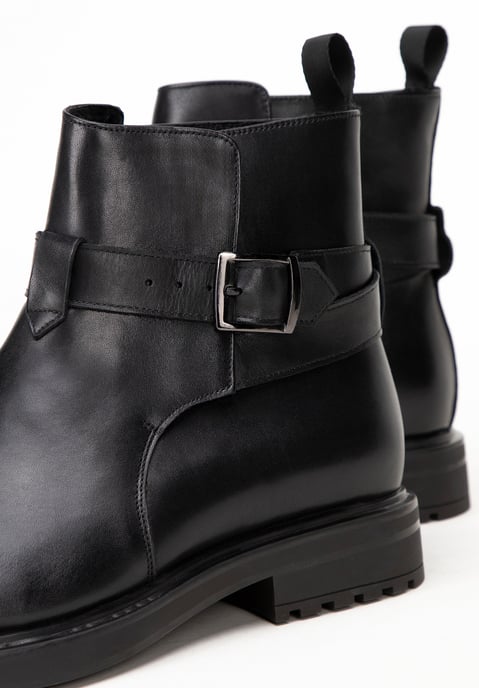 Wittchen Herren-Chelsea-Boots aus Leder mit Schnalle, Schwarz, Naturleder - Image 6