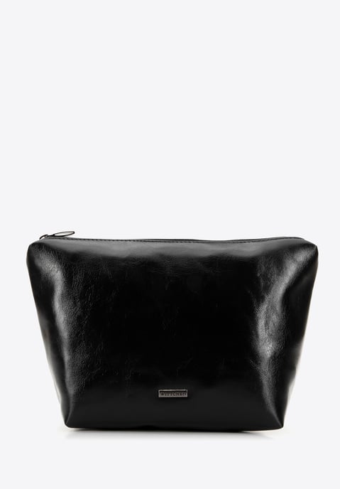 Wittchen Damen-Einkaufstasche mit Pelzbesatz, schwarz, Kunstleder - Image 6