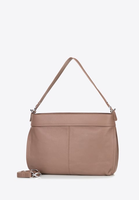 Wittchen Damen-Einkaufstasche aus Naturleder mit abnehmbarem Henkel, beige - Image 3
