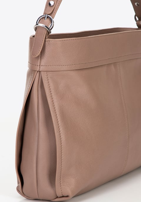 Wittchen Damen-Einkaufstasche aus Naturleder mit abnehmbarem Henkel, beige - Image 5