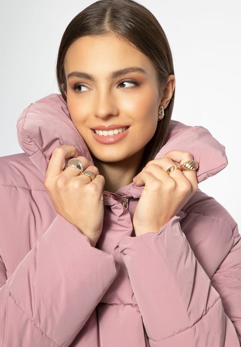 Wittchen Damen-Steppjacke im Oversize-Schnitt, Altrosa, Polyester - Image 5