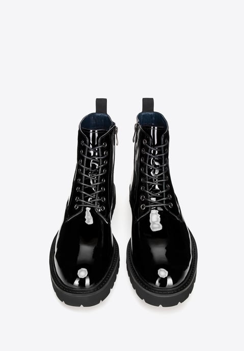 Wittchen Herren-Kampfstiefel aus Lackleder, schwarz - Image 2