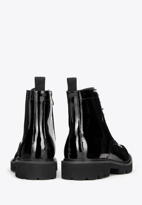 Wittchen Herren-Kampfstiefel aus Lackleder, schwarz - Image 3