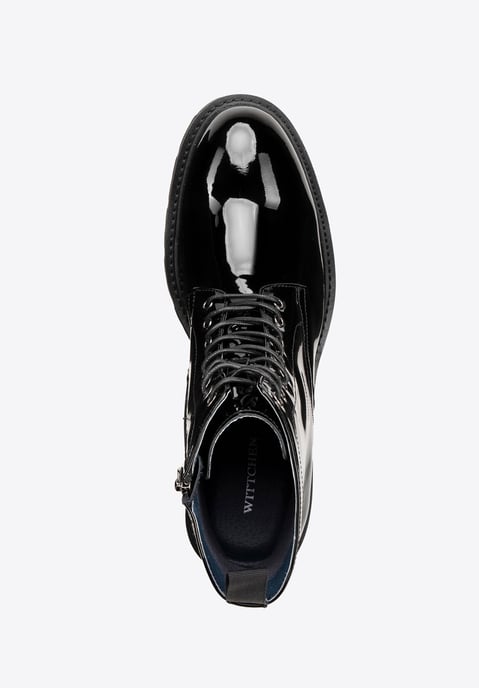 Wittchen Herren-Kampfstiefel aus Lackleder, schwarz - Image 4