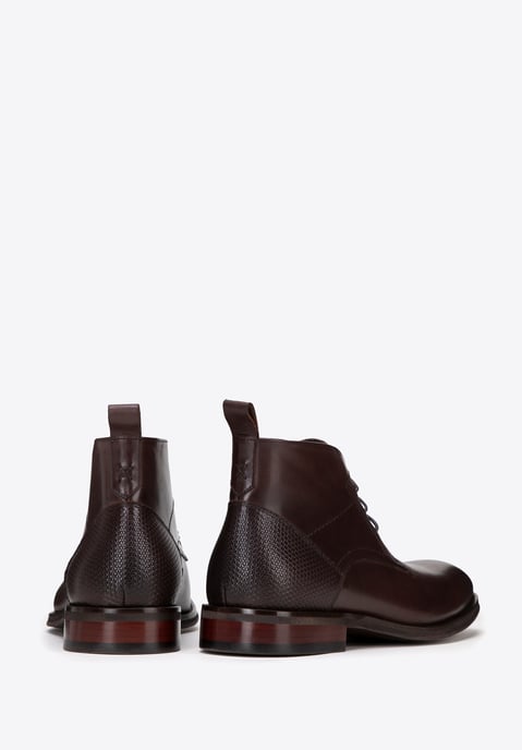 Wittchen Herren-Ankle-Boots aus Leder mit Einlegesohlen, Dunkelbraun, Naturleder - Image 3
