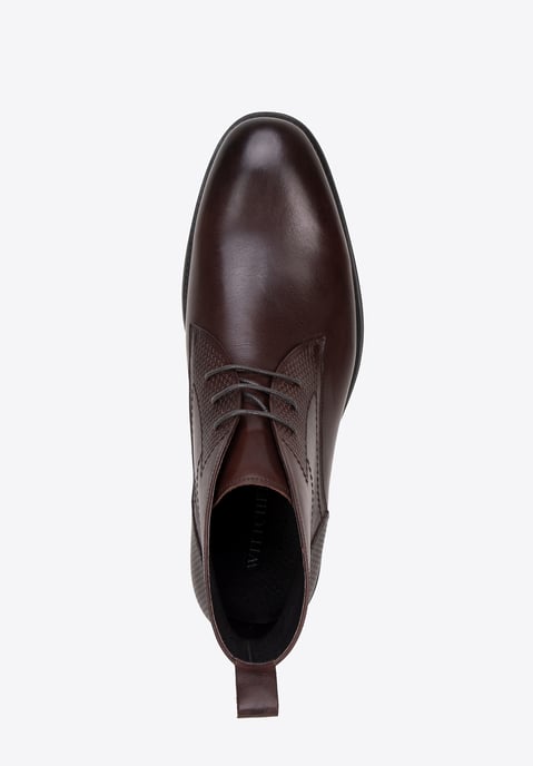 Wittchen Herren-Ankle-Boots aus Leder mit Einlegesohlen, Dunkelbraun, Naturleder - Image 4
