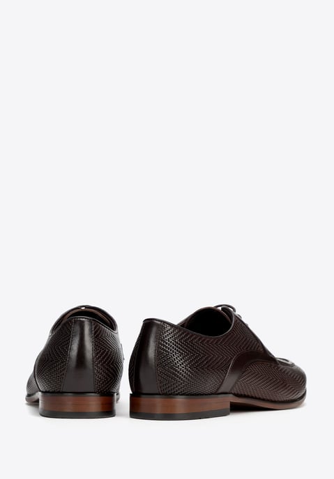 Wittchen Herren-Derbyschuhe aus echtem Leder mit Flechtmuster, dunkelbraun - Image 3
