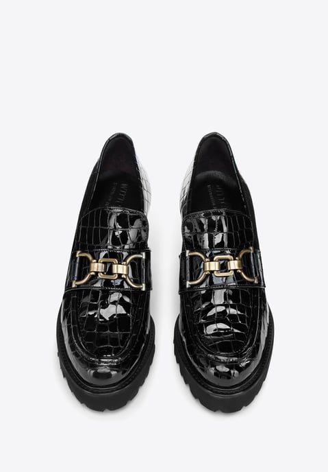 Wittchen Damen-Pumps aus Lackleder mit Krokodilschnalle, Schwarz - Image 2