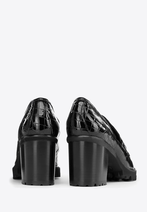 Wittchen Damen-Pumps aus Lackleder mit Krokodilschnalle, Schwarz - Image 3