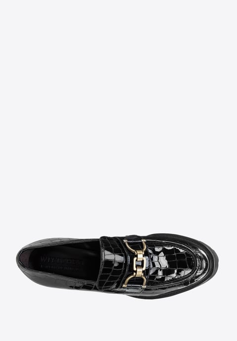 Wittchen Damen-Pumps aus Lackleder mit Krokodilschnalle, Schwarz - Image 4