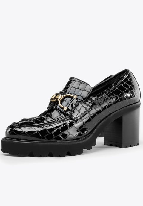 Wittchen Damen-Pumps aus Lackleder mit Krokodilschnalle, Schwarz - Image 6