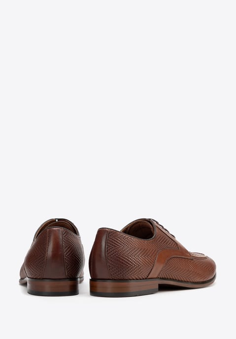 Wittchen Herren-Derbyschuhe aus echtem Leder mit Flechtmuster, hellbraun - Image 4