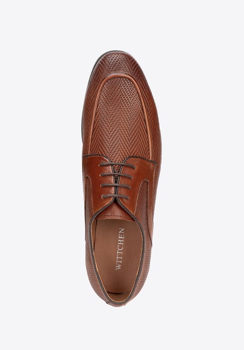 Wittchen Herren-Derbyschuhe aus echtem Leder mit Flechtmuster, hellbraun - Image 5