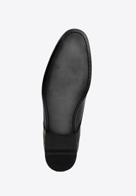Wittchen Herren-Derbyschuhe aus echtem Leder mit Flechtmuster, schwarz - Image 5
