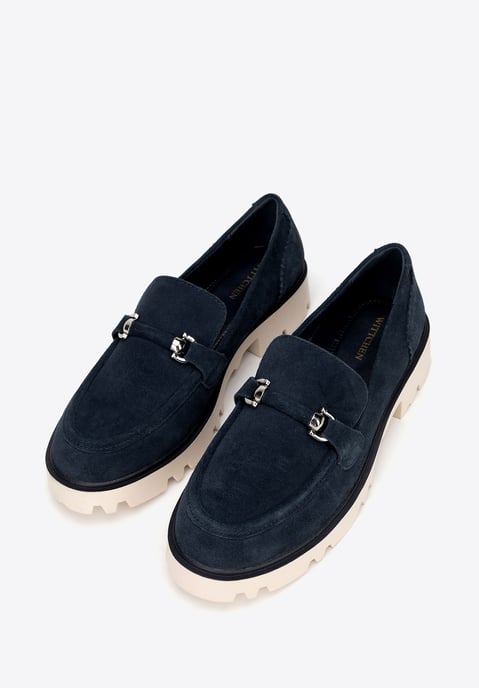 Wittchen Damen-Loafer aus Wildleder mit Schnalle, marineblau - Image 2