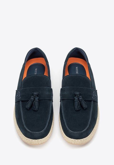 Wittchen Herren-Loafer aus Wildleder mit Quaste, Marineblau - Image 3