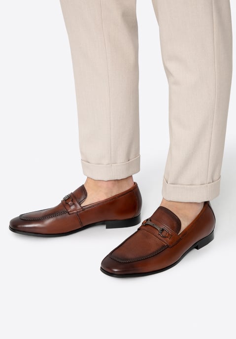 Wittchen Herren-Lederslipper mit Gürtelschnalle, Hellbraun, Naturleder - Image 2