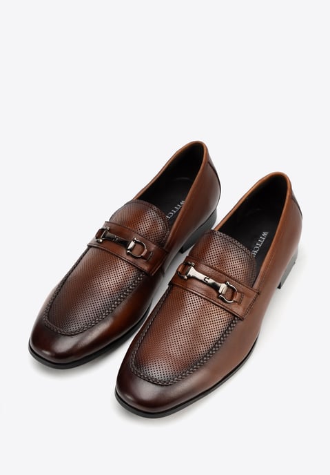 Wittchen Herren-Lederslipper mit Gürtelschnalle, Hellbraun, Naturleder - Image 3