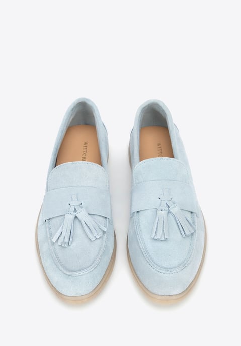 Wittchen Damen-Wildlederslipper mit Quaste, blau - Image 3