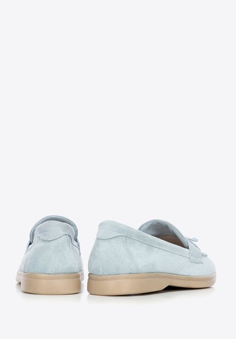 Wittchen Damen-Wildlederslipper mit Quaste, blau - Image 4