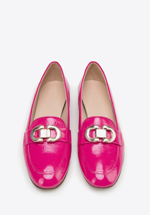 Wittchen Damen-Mokassins aus Lackleder mit Zierschnalle, rosa - Image 2