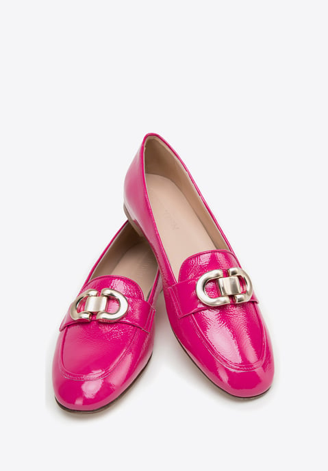 Wittchen Damen-Mokassins aus Lackleder mit Zierschnalle, rosa - Image 3