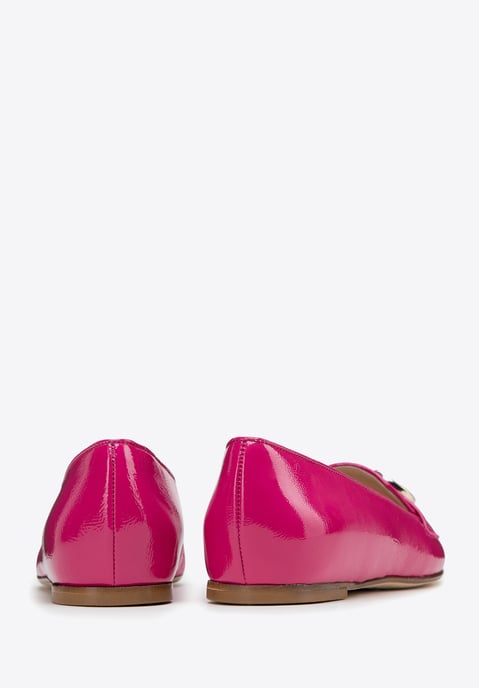 Wittchen Damen-Mokassins aus Lackleder mit Zierschnalle, rosa - Image 4