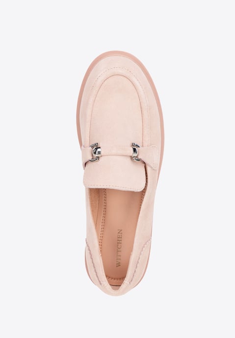 Wittchen Damen-Wildlederslipper mit Schnalle, Rosa - Image 5