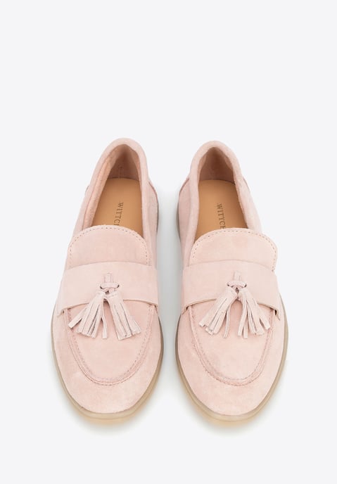 Wittchen Damen-Wildlederslipper mit Quaste, rosa - Image 3