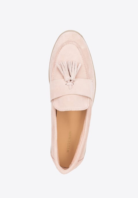 Wittchen Damen-Wildlederslipper mit Quaste, rosa - Image 5