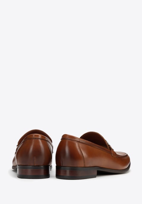 Wittchen Herren-Mokassins aus echtem Leder mit Metalllogo, braun - Image 5