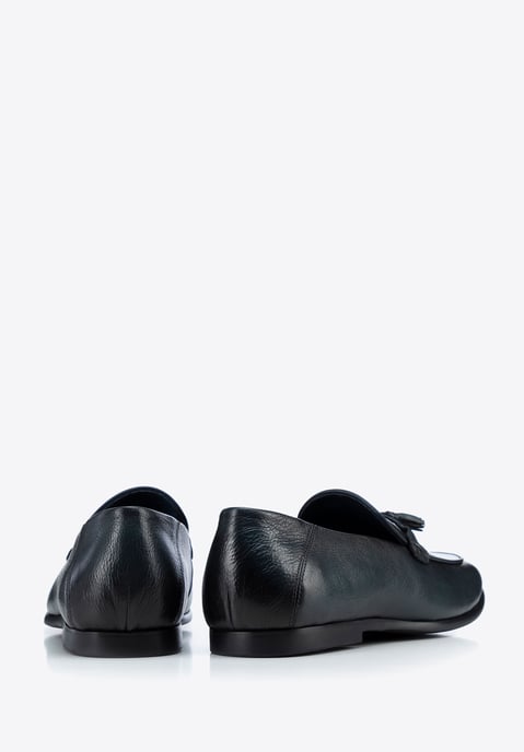 Wittchen Herren-Lederslipper mit Quaste, Marineblau, Naturleder - Image 3