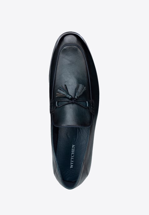 Wittchen Herren-Lederslipper mit Quaste, Marineblau, Naturleder - Image 4