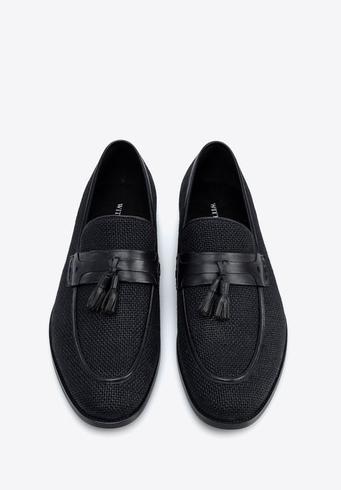 Wittchen Herren-Quastenslipper, schwarz, Echtleder - Image 3