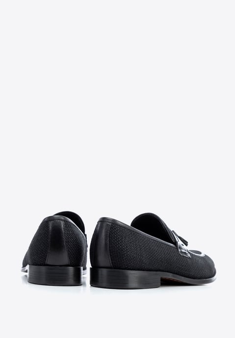 Wittchen Herren-Quastenslipper, schwarz, Echtleder - Image 4