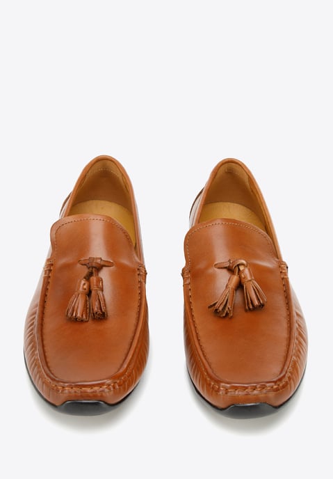 Wittchen Herren-Lederslipper mit Quasten, Braun, Naturleder - Image 2