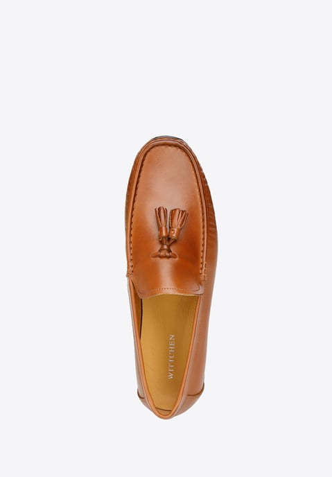 Wittchen Herren-Lederslipper mit Quasten, Braun, Naturleder - Image 3