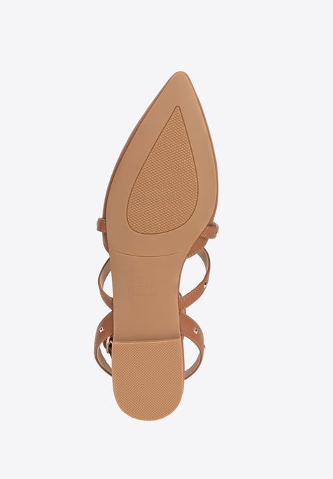 Wittchen Damen-Ballerinas aus Leder mit Metallic-Akzenten, braunes Naturleder - Image 6