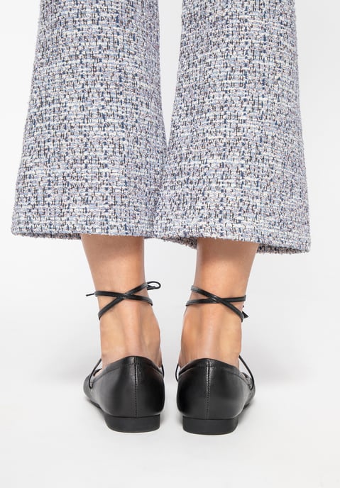 Wittchen Damen-Ballerinas aus echtem Leder mit Bändern, schwarz, Naturleder - Image 3