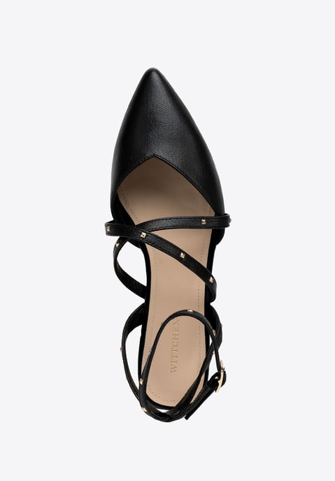 Wittchen Damen-Ballerinas aus Leder mit Metallic-Akzenten, Schwarz, Naturleder - Image 6