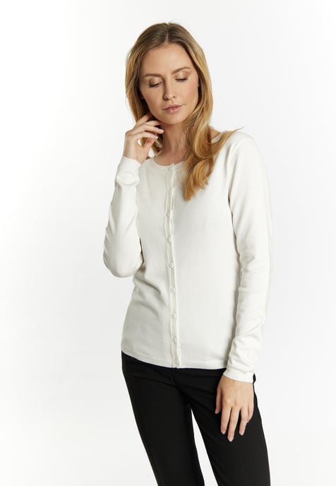 usha Strickjacke Damen Wollweiß - Image 3