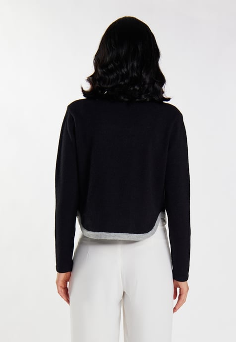 Faina Strickjacke Damen schwarz - Image 4