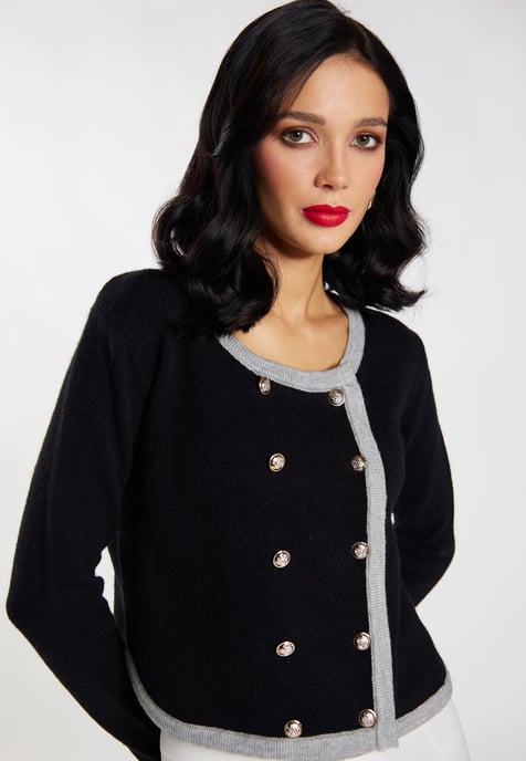 Faina Strickjacke Damen schwarz - Image 5