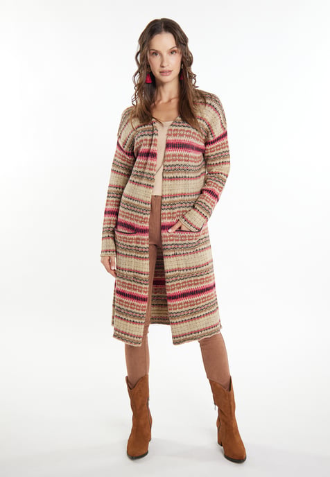 usha Strickcardigan Damen Beige Mehrfarbig - Image 2