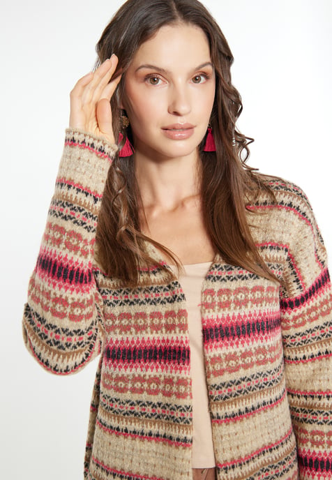 usha Strickcardigan Damen Beige Mehrfarbig - Image 5