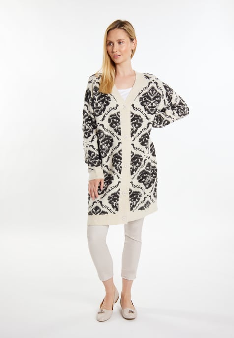 usha Strickjacke Damen Creme Mehrfarbig - Image 2