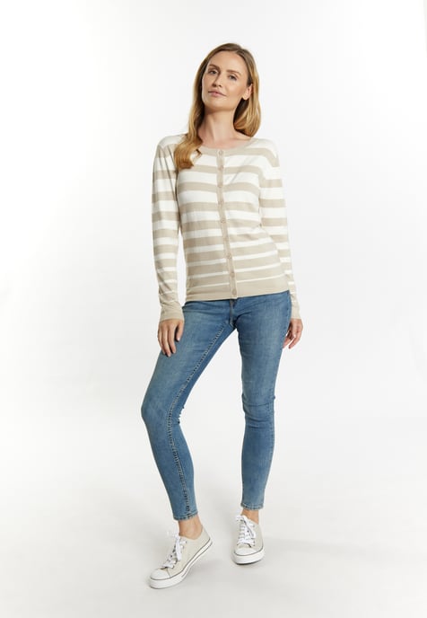 usha Strickjacke Damen Stein Wollweiss - Image 2