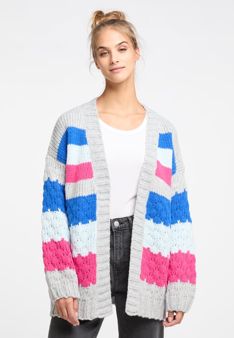 IZIA Offener Cardigan Damen grau melange - Image 3