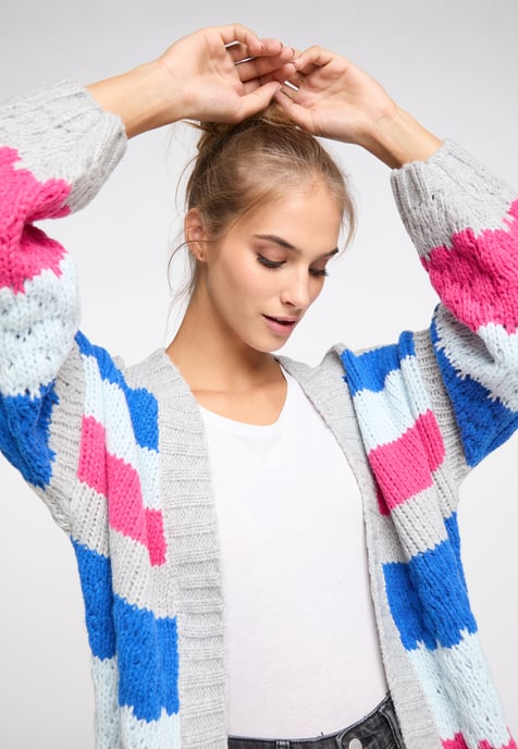 IZIA Offener Cardigan Damen grau melange - Image 5